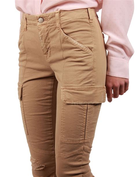 Cargo Pants Beige Cotton